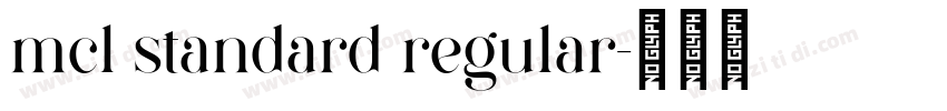 mcl standard regular字体转换 mcl standard regular字体转换